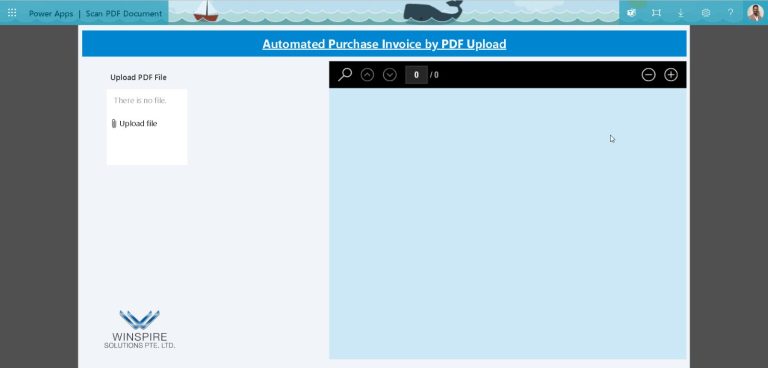 Power Apps canvas app Power Page to upload the PDF file of Invoices